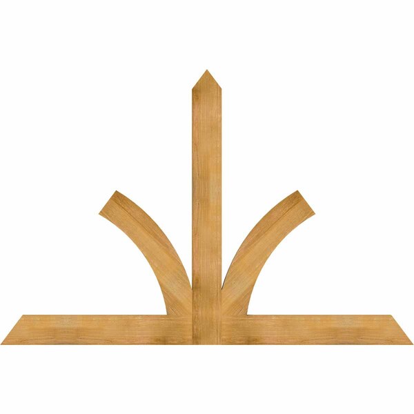 Ekena Millwork Richland Rough Sawn Timber Gable Bracket, Western Red Cedar, 84"W x 56"H x 2"D x 6"F, 16/12 Pitch GBW084X56X0206RIC00RWR - main